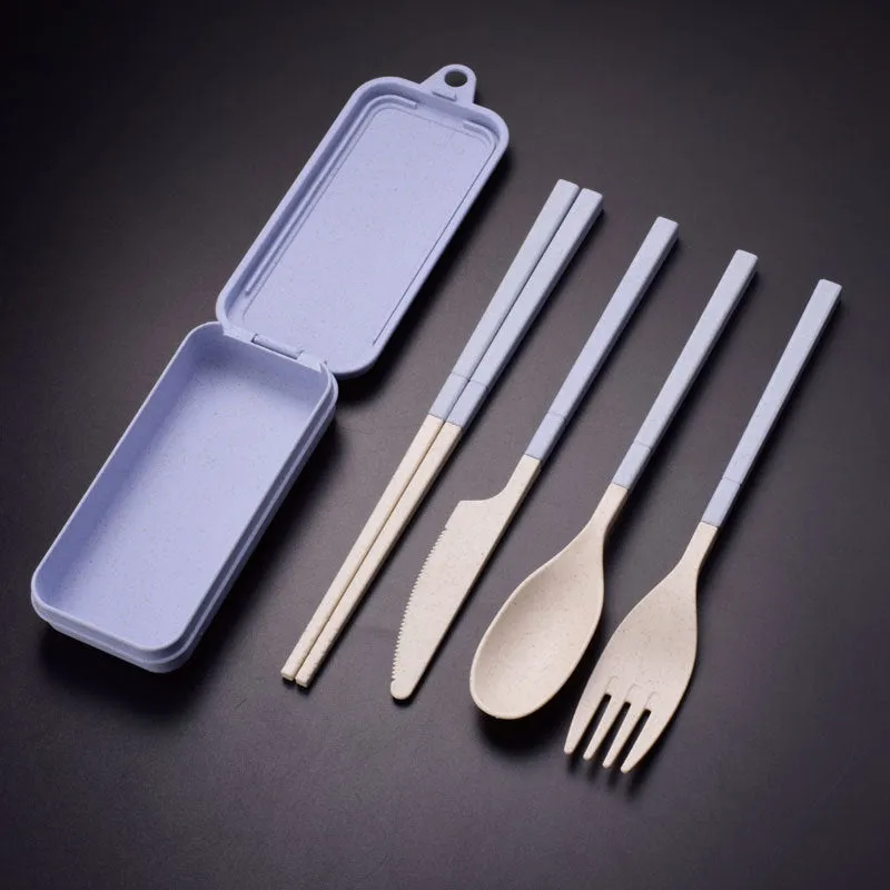 Detachable plastic knife spoon fork chopsticks set