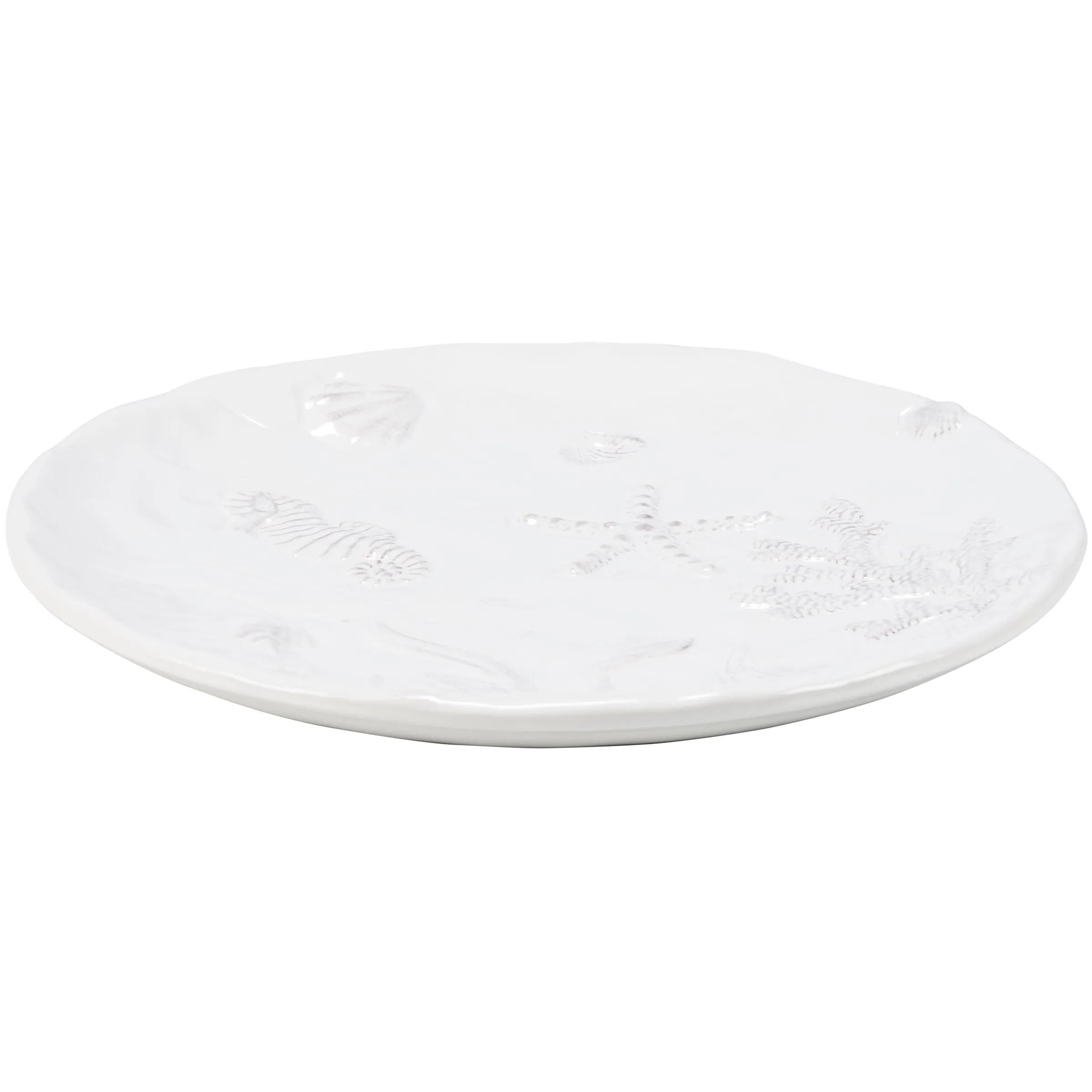 Embossed Beach Dinner Plate