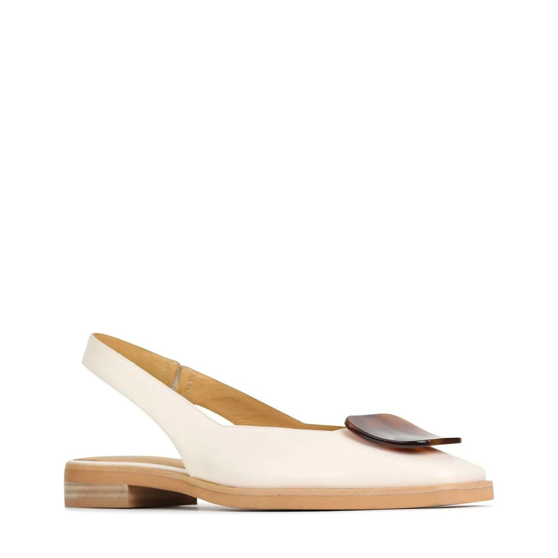 ESSY LEATHER SLING-BACK FLATS