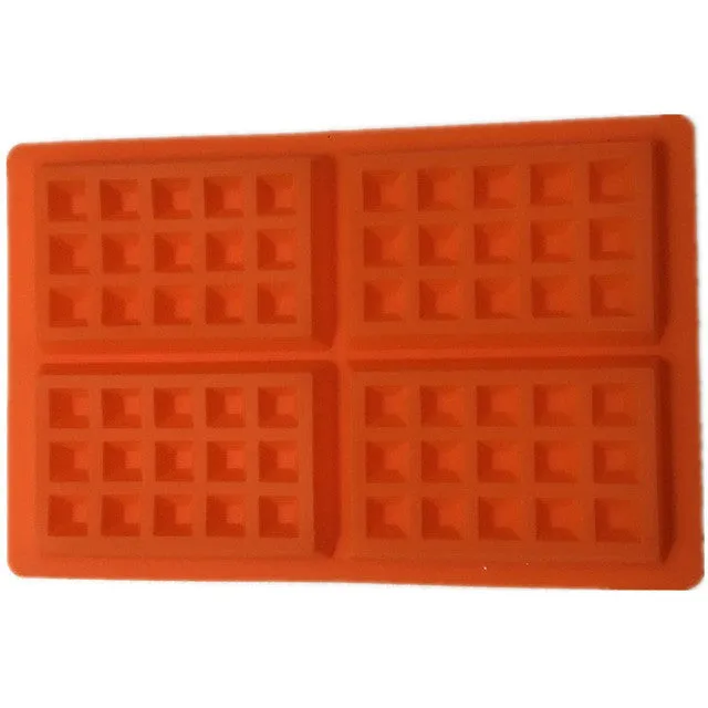 Family Silicone Waffle Mold Maker Pan Microwave Baking Cookie Cake Muffin Bakeware Cooking Tools Kitchen Accessories Supplies