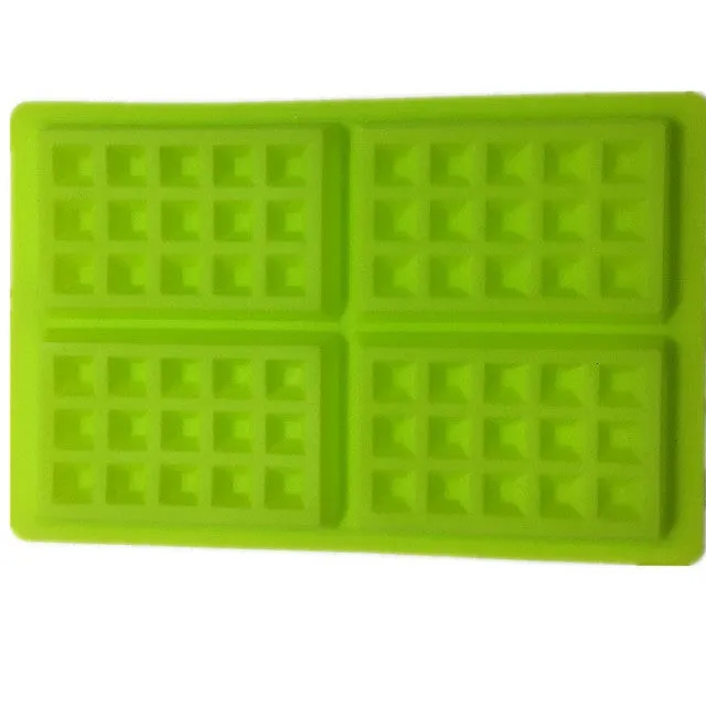 Family Silicone Waffle Mold Maker Pan Microwave Baking Cookie Cake Muffin Bakeware Cooking Tools Kitchen Accessories Supplies