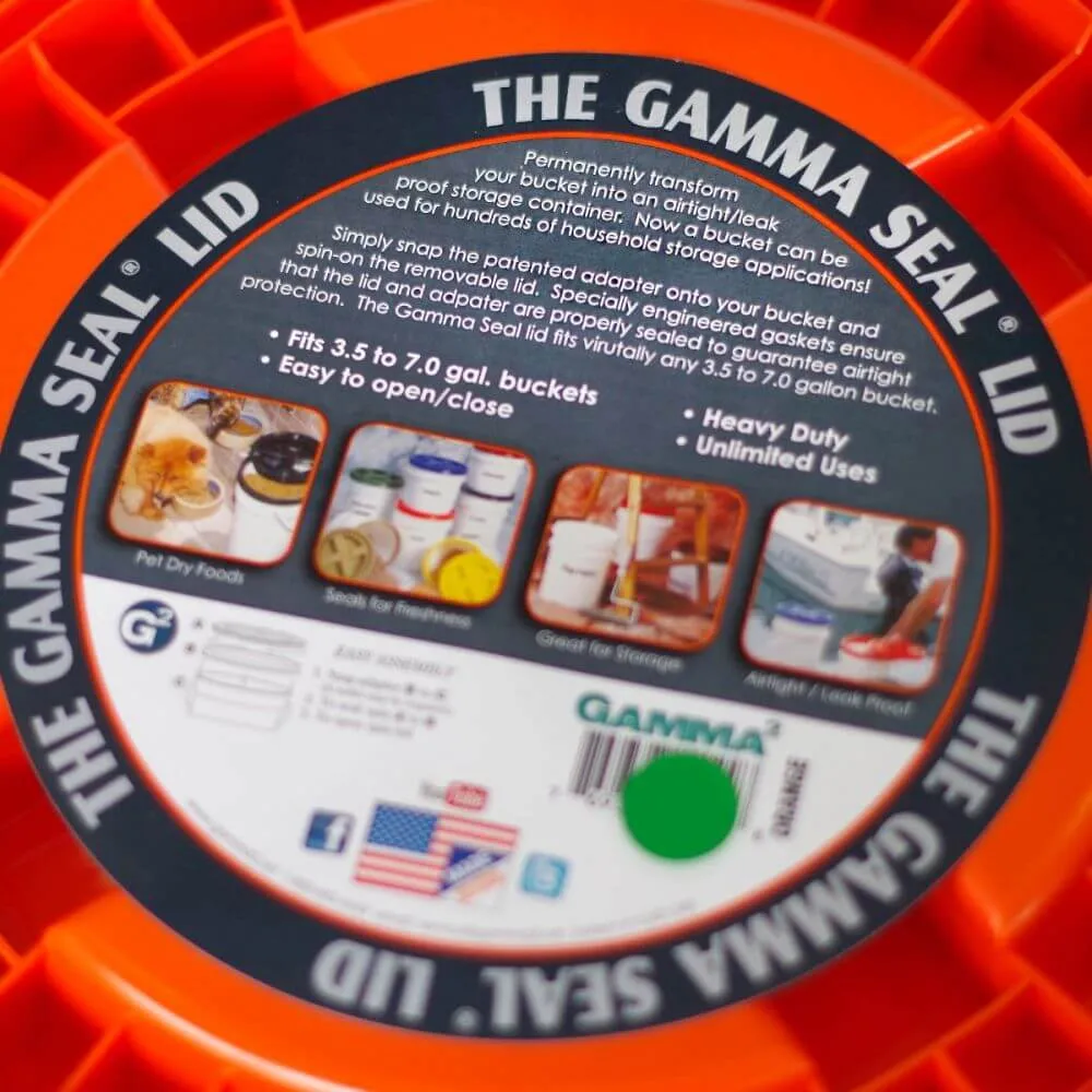 Gamma Seal Orange Screw-on Bucket & Pail Lid