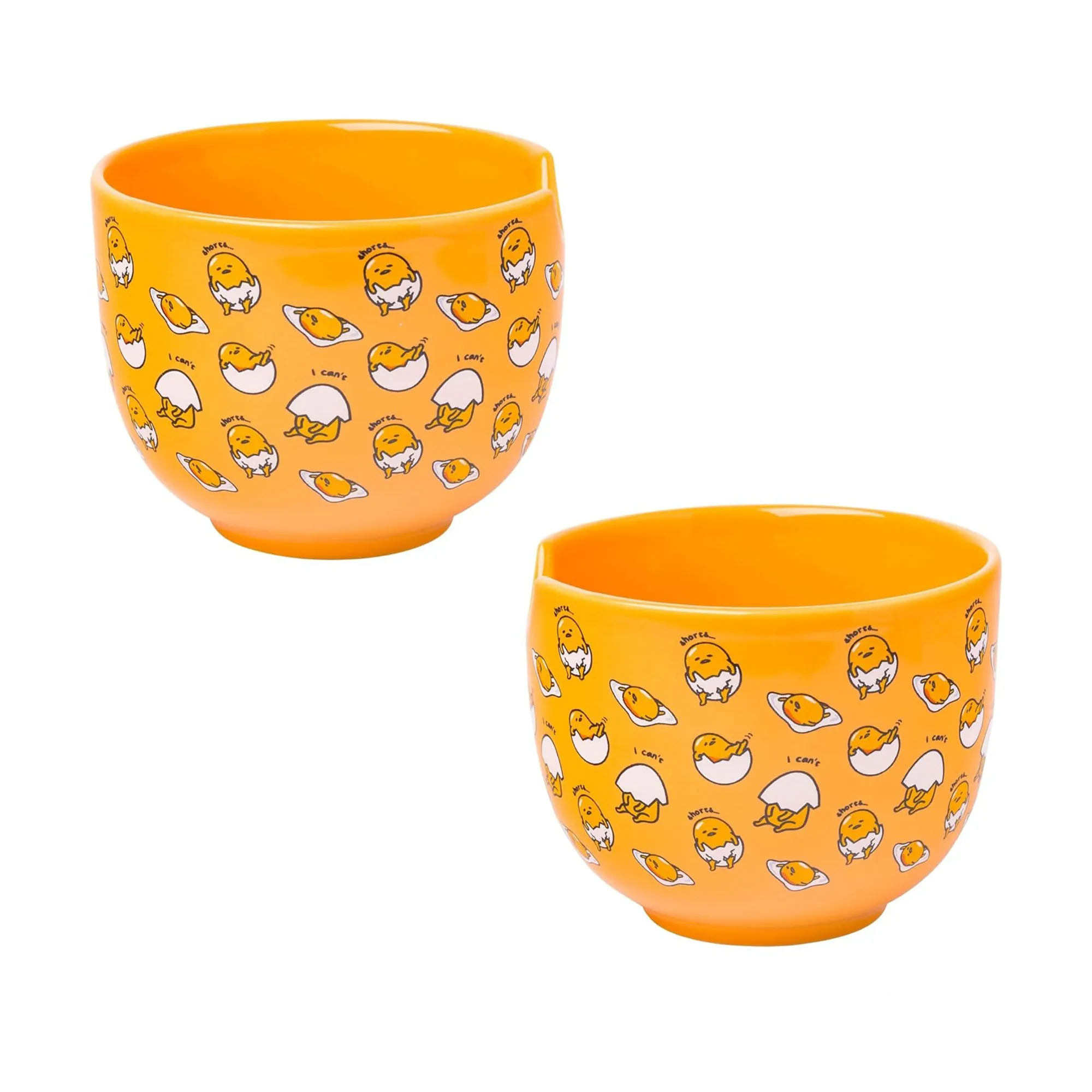 Gudetama Ceramic Ramen Bowl and Chopstick Set (Lazy Egg)