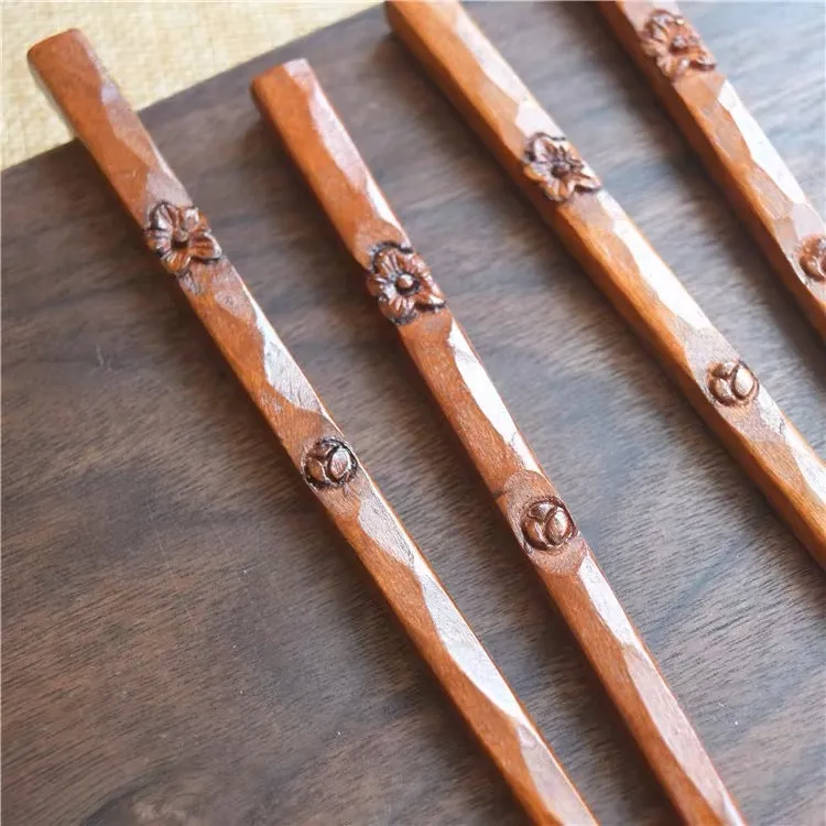 Japanese Style Wooden Engraved Chopsticks Set