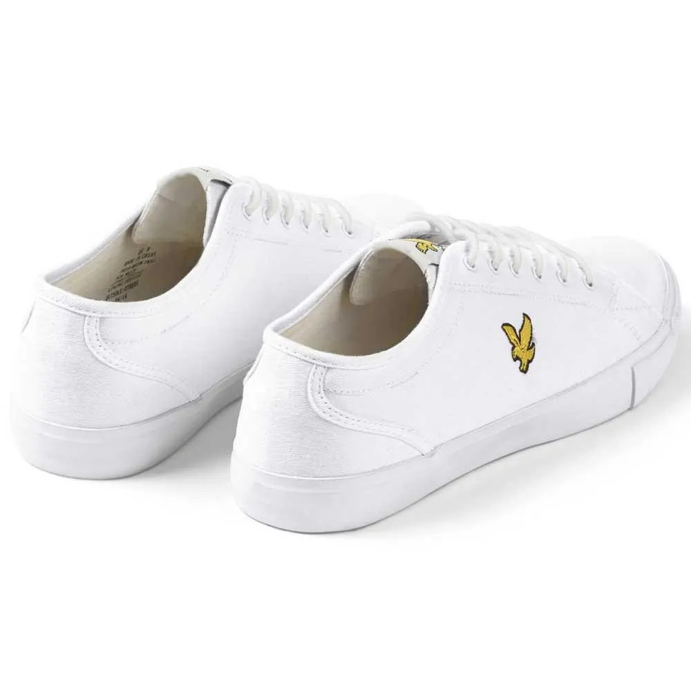 Lyle And Scott Teviot Canvas Plimsoll Trainers - White Twill