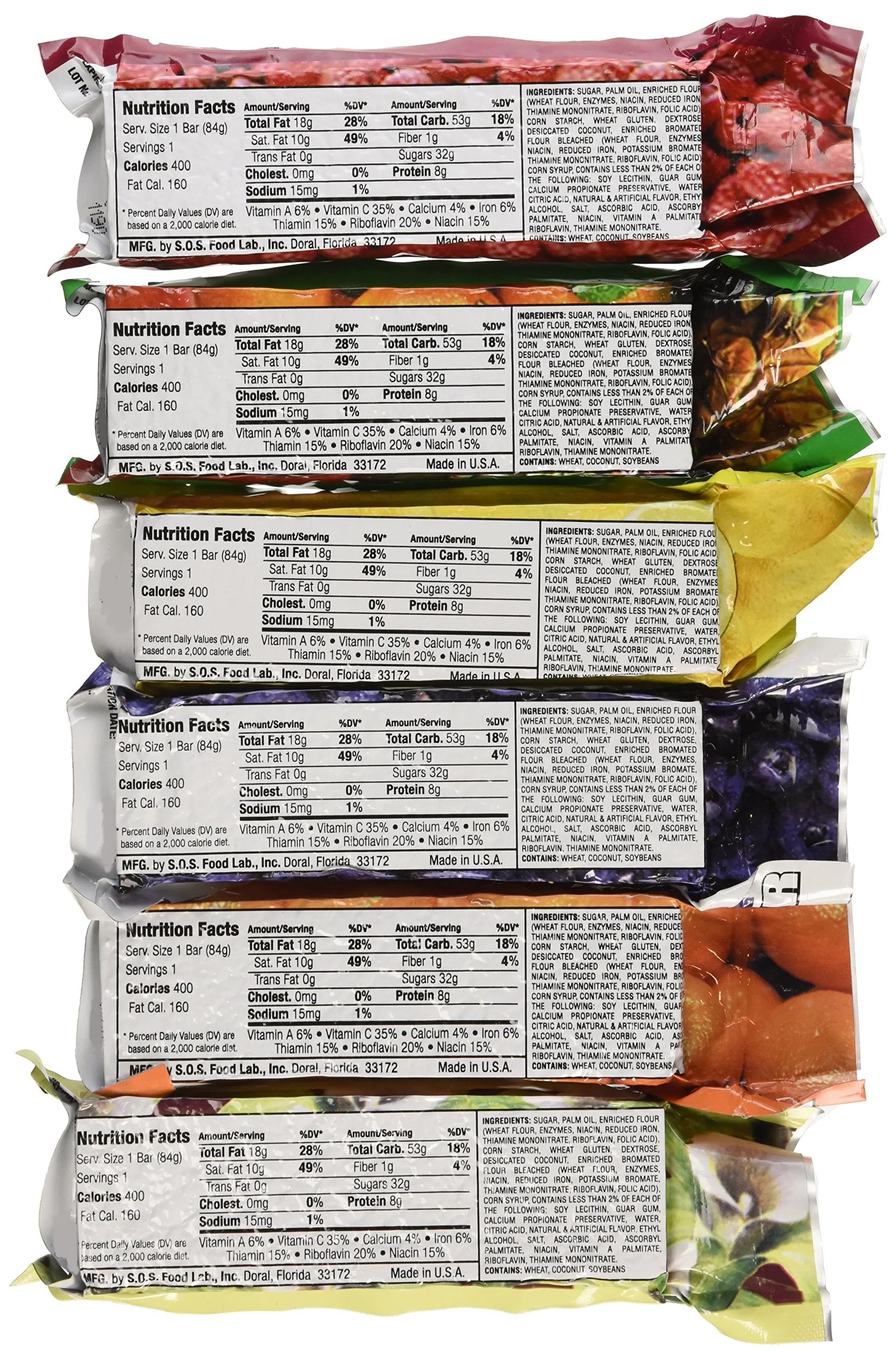 Millennium Energy Bars Assorted Flavors 18 - Pack Including Emergency Guide