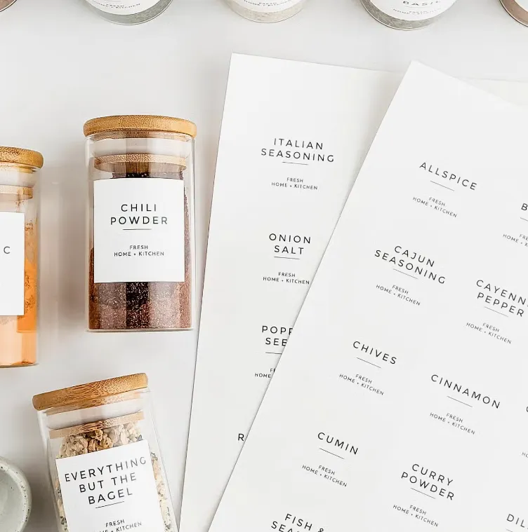 Modern Spice Jar Labels