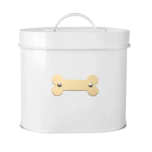 Park Life Designs Cheshire Oval Pet Treat Canister White