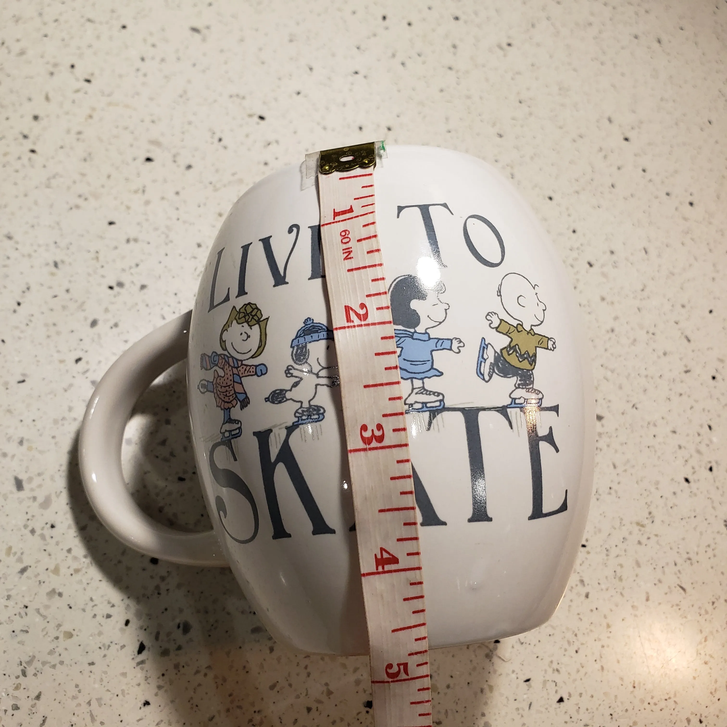 " Live To Skate" Mug Coffee Cup Charlie Brown By Peanuts