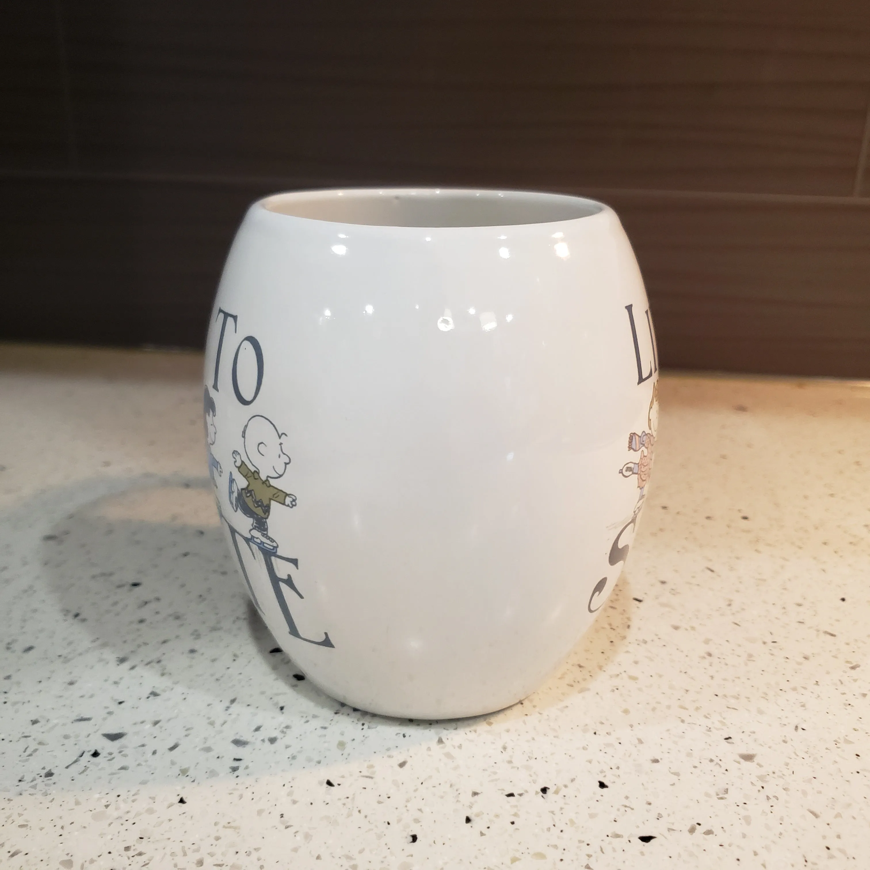 " Live To Skate" Mug Coffee Cup Charlie Brown By Peanuts