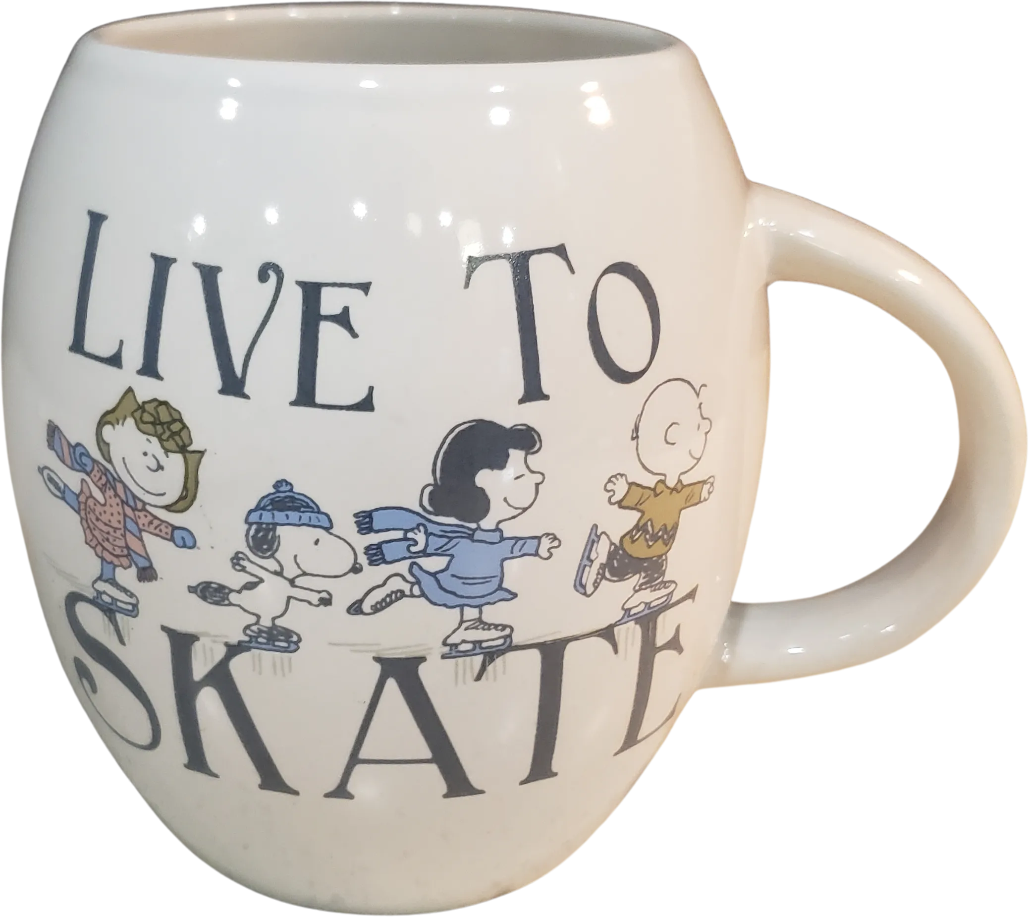 " Live To Skate" Mug Coffee Cup Charlie Brown By Peanuts