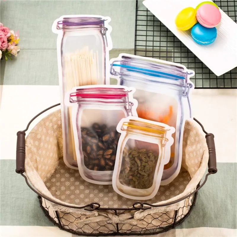 Reusable Transparent Jar Storage Bags