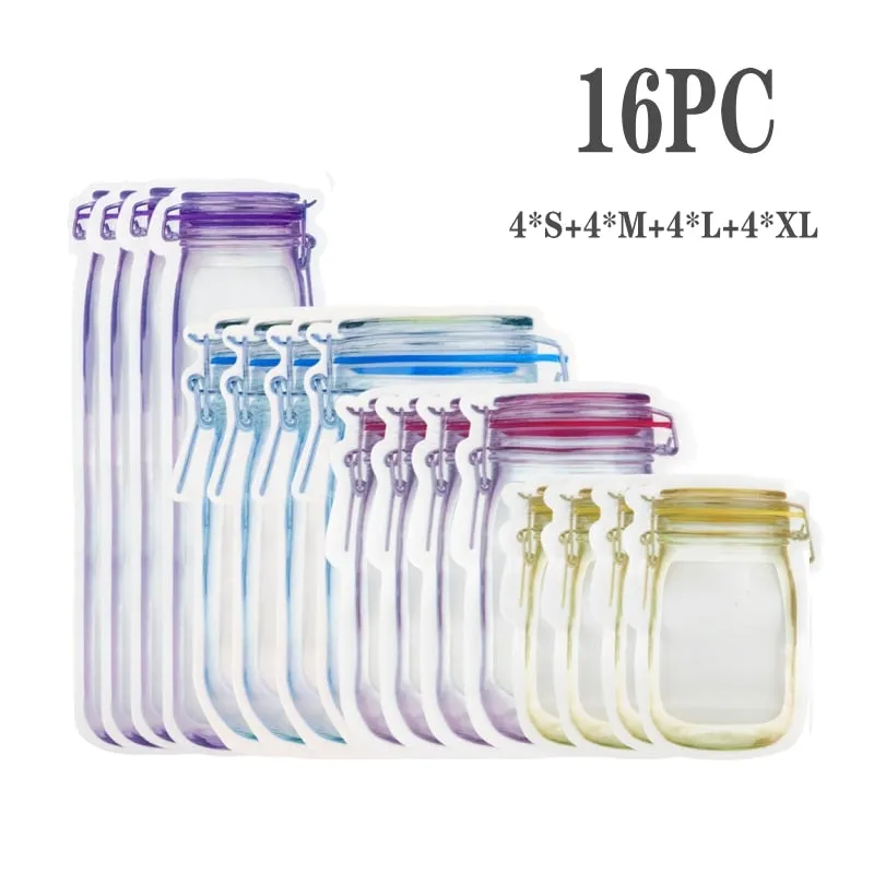 Reusable Transparent Jar Storage Bags