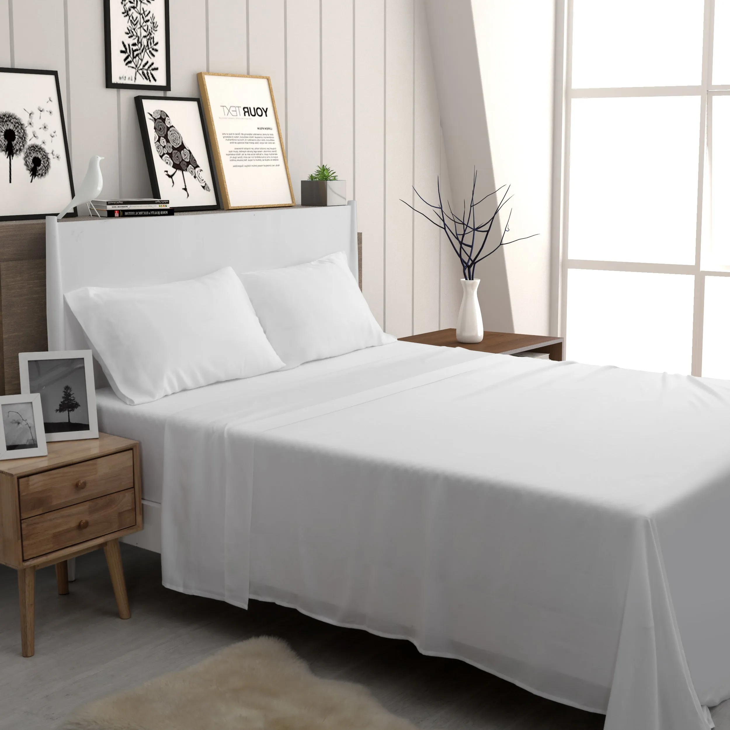 Tencel®Eco Touch White Sheet Set by Bambi