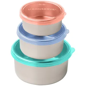 U Konserve Round Stainless Steel To Go Container - 5oz / 9oz / 16oz / Trio