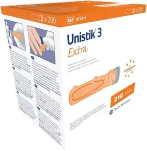 Unistik 3 extra lancets 21G Single Use