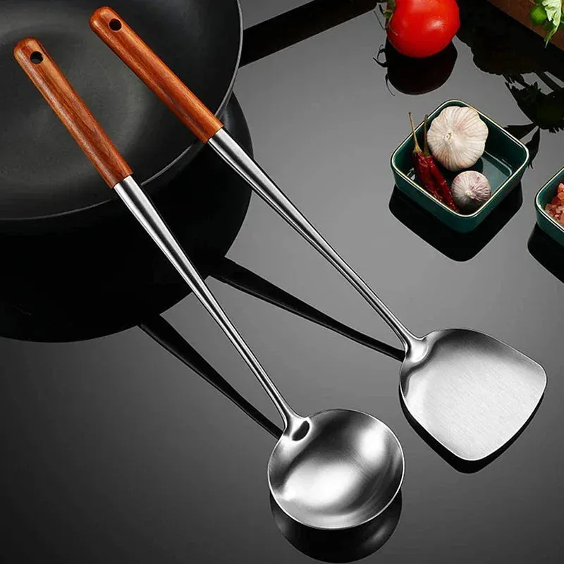 Utensils Lange Steel Cooking Spatulas Equpment Kitchenware