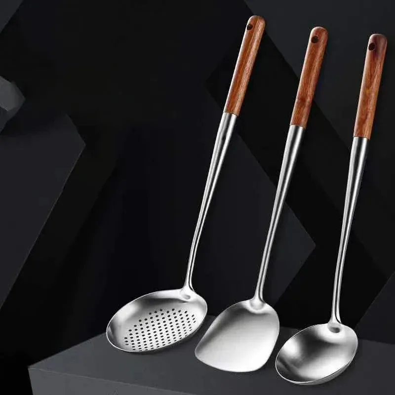 Utensils Lange Steel Cooking Spatulas Equpment Kitchenware