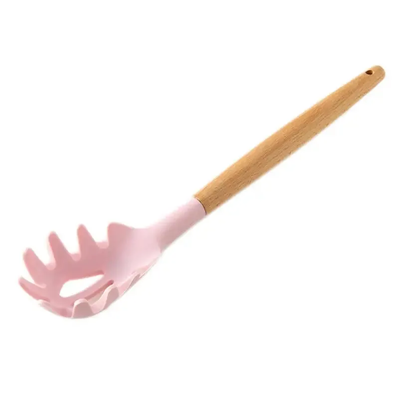 Utensils Wooden Handle Non-stick Silicone Cookware