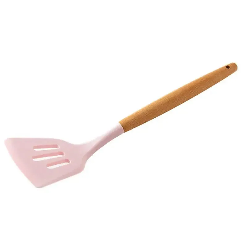 Utensils Wooden Handle Non-stick Silicone Cookware