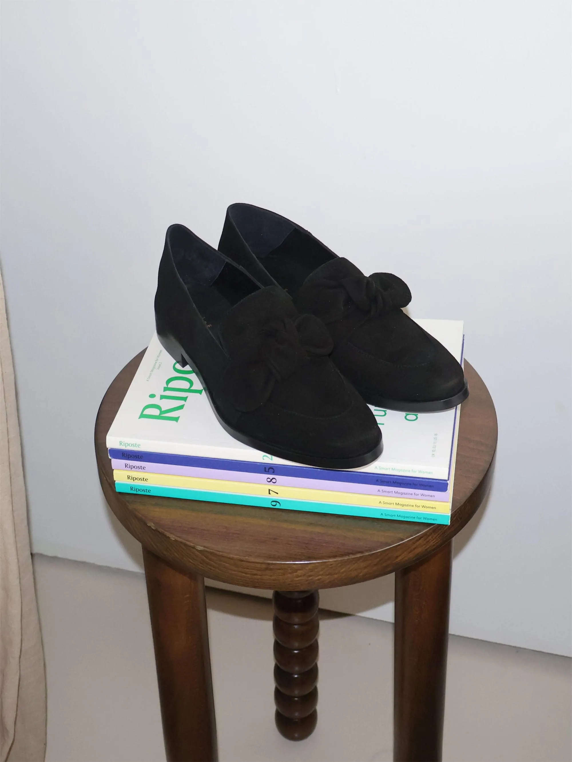 Valencia Black Suede Loafer