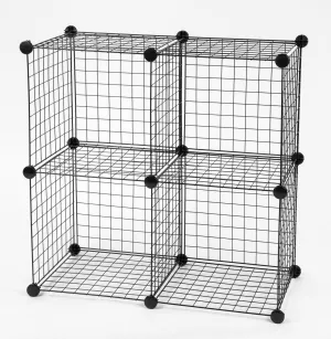 Wire Storage Cubes in a Bag, Black