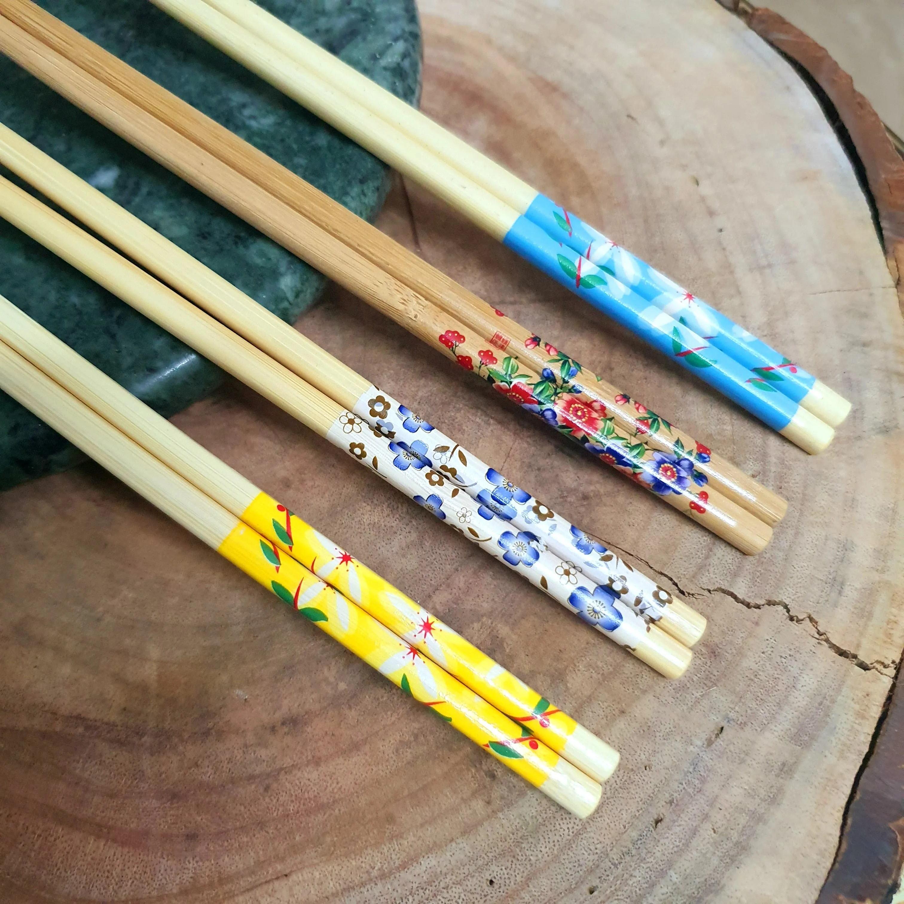 Wooden Bamboo Chopsticks - White